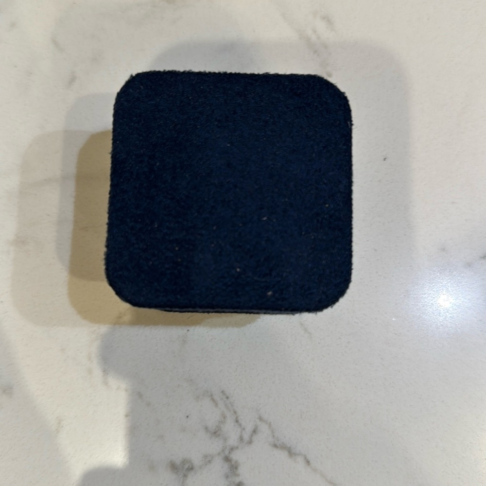 Page Sargisson Navy Suede Ring Box